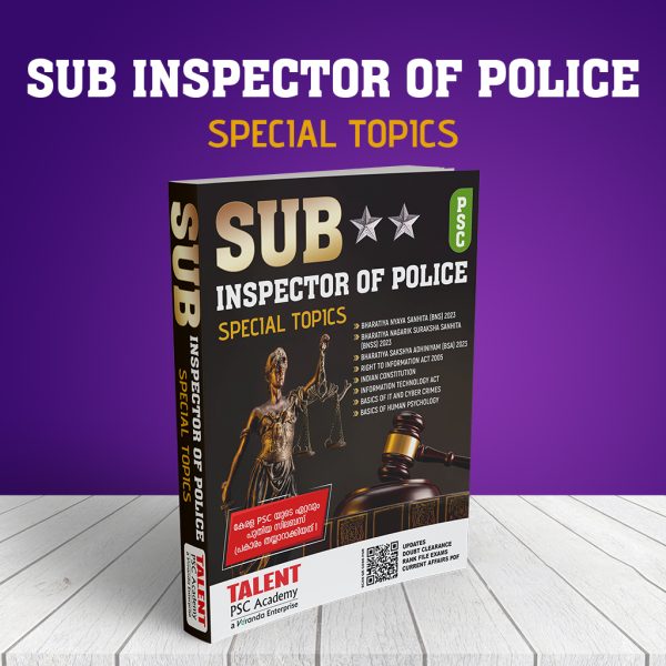 Sub Inspector of Police Special Topics 2025