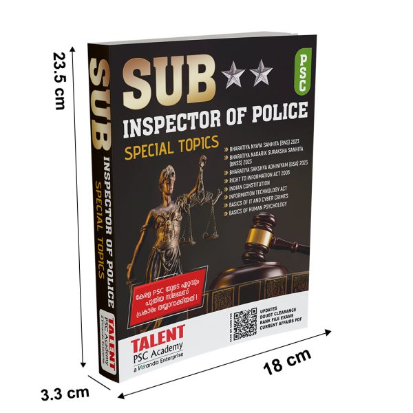 Sub Inspector of Police Special Topics 2025 Size